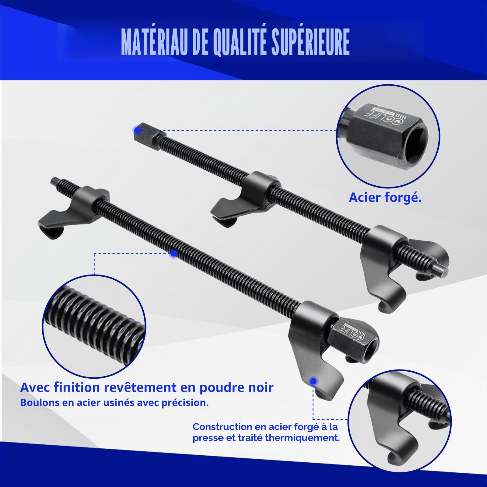 CCLIFE Spring Compressor 2 compresseurs ressort 370 mm CR-V