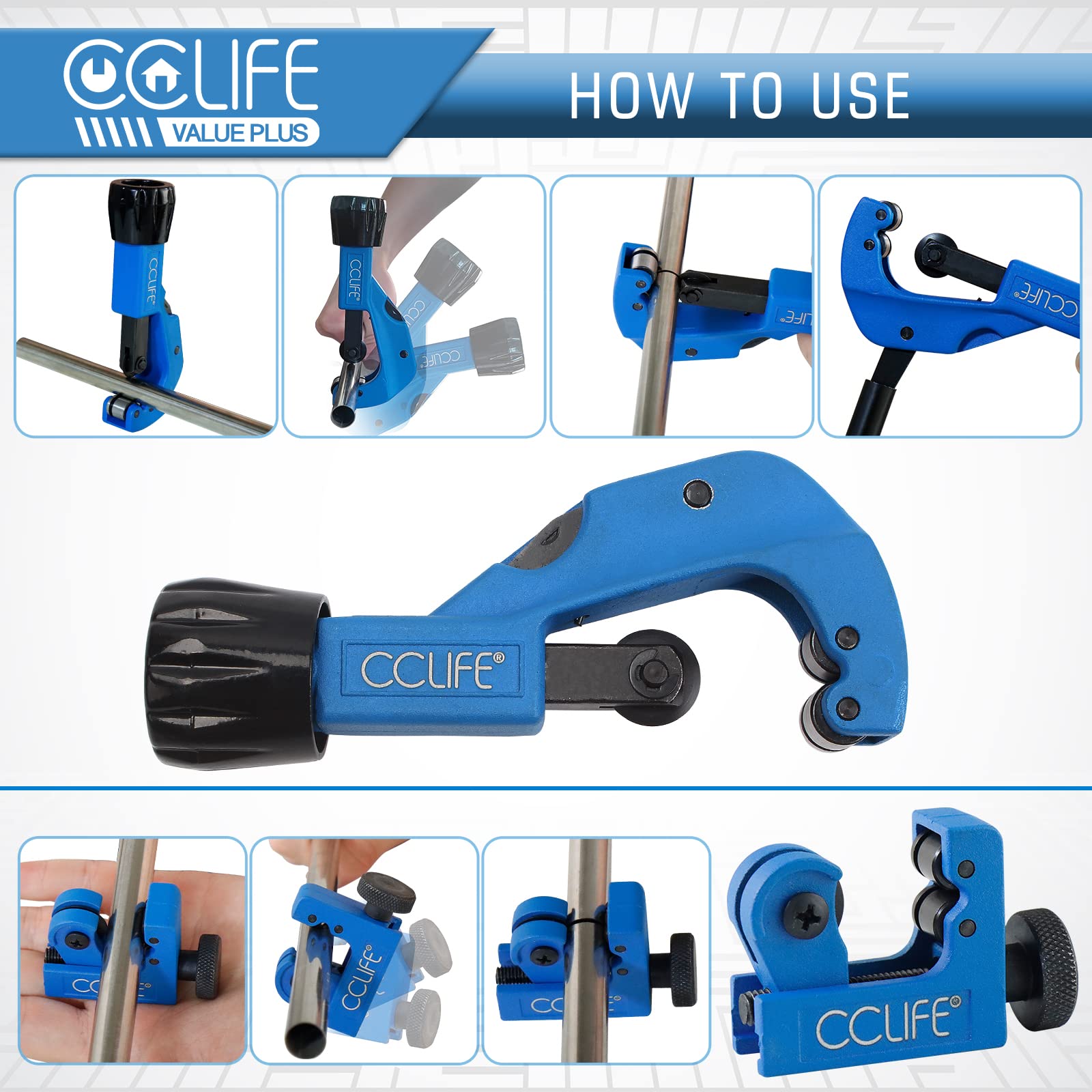 CCLIFE DIY Tools coupe-tube cuivre 2 pièces 3-22/3-32mm