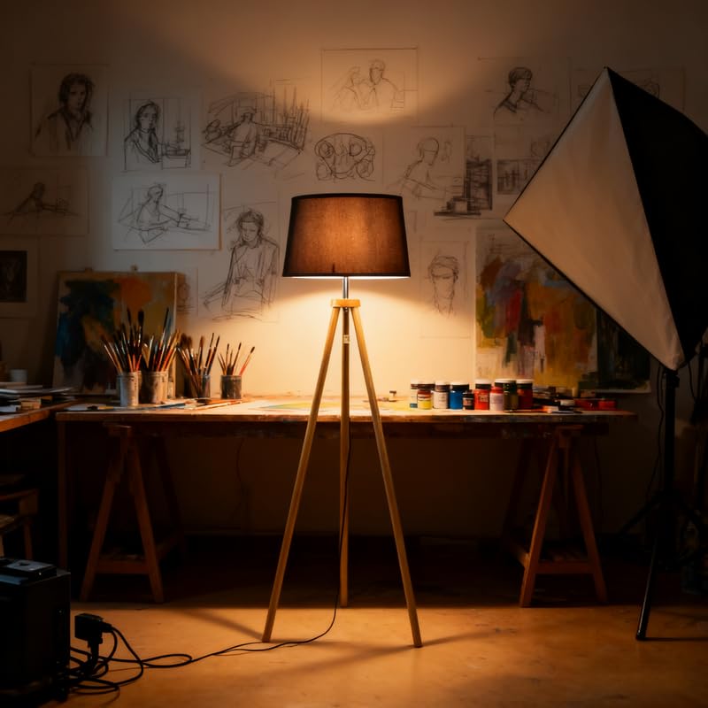 CCLIFE DIY Tools lampadaire arc noir E27 réglable