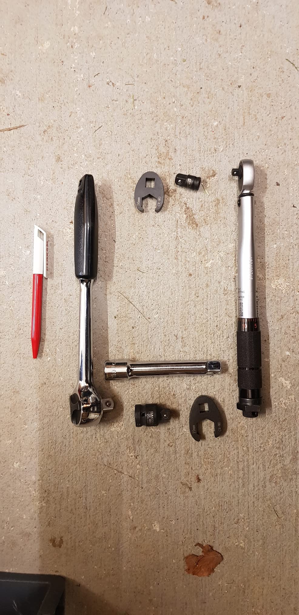 CCLIFE Wrenches Jeu 10 clés crowfoot 10-22mm 3/8 CR-V