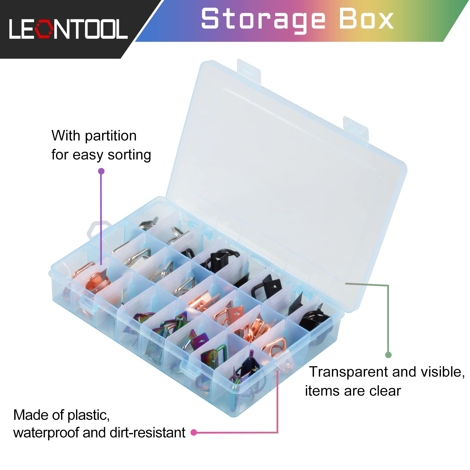 LEONTOOL Pinces porte-clés 2cm lot 32 avec pince
