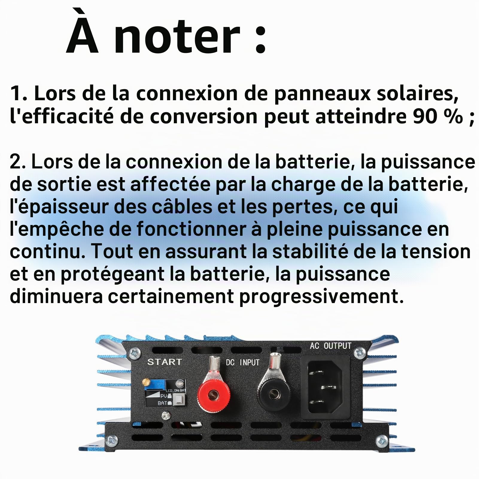 Jadeshay Solaire Photovoltaïque Onduleur Solaire 500W 12V MPPT