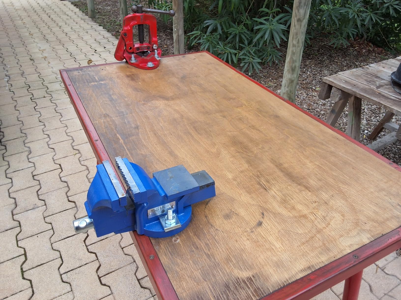 CCLIFE DIY Tools Étau Établi Fonte 100mm Acier