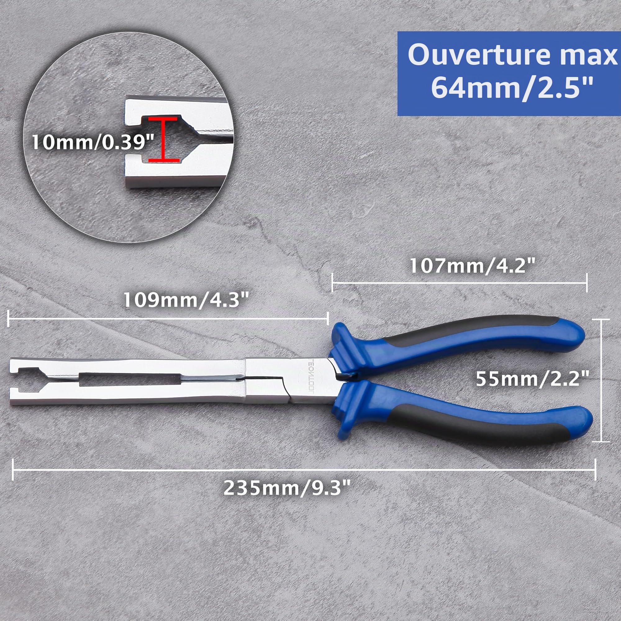 LEONTOOL Pince bougies préchauffage droite 22,9 cm