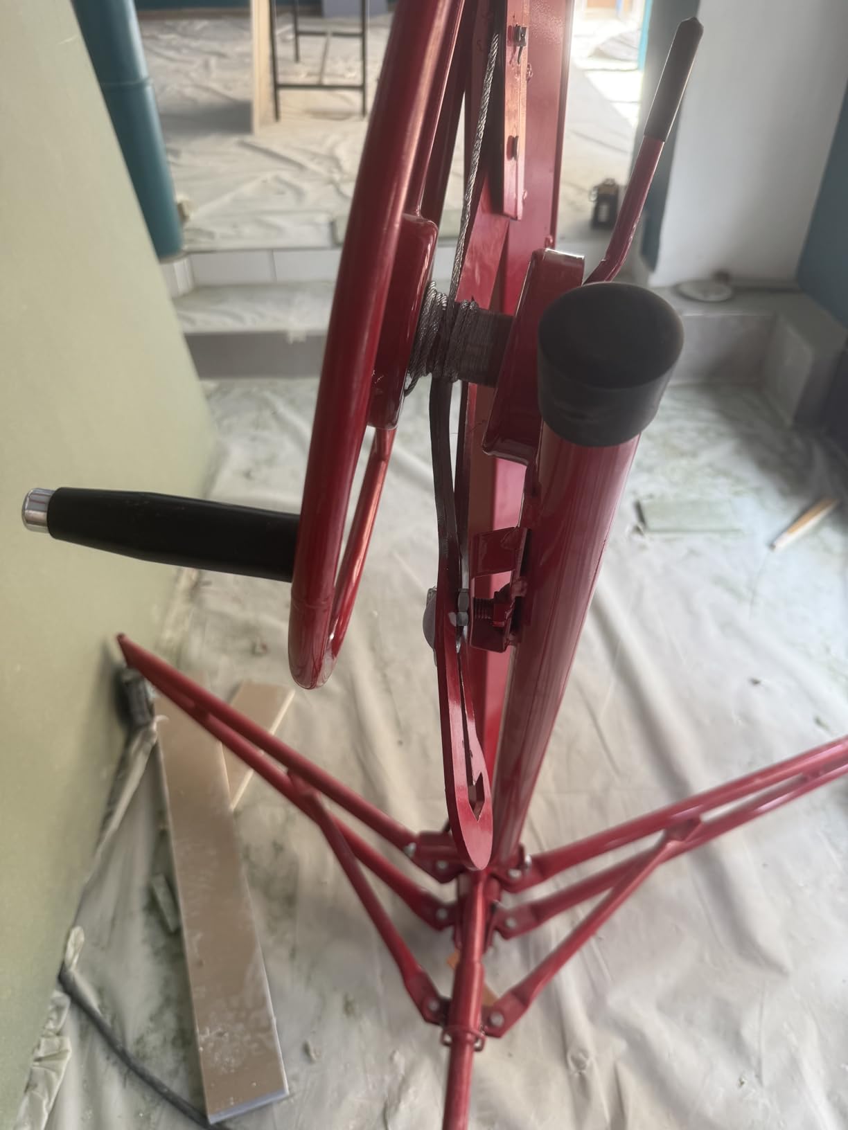 CCLife DIY Tools lève-plaque pliable rouge 68 kg 140-350 cm