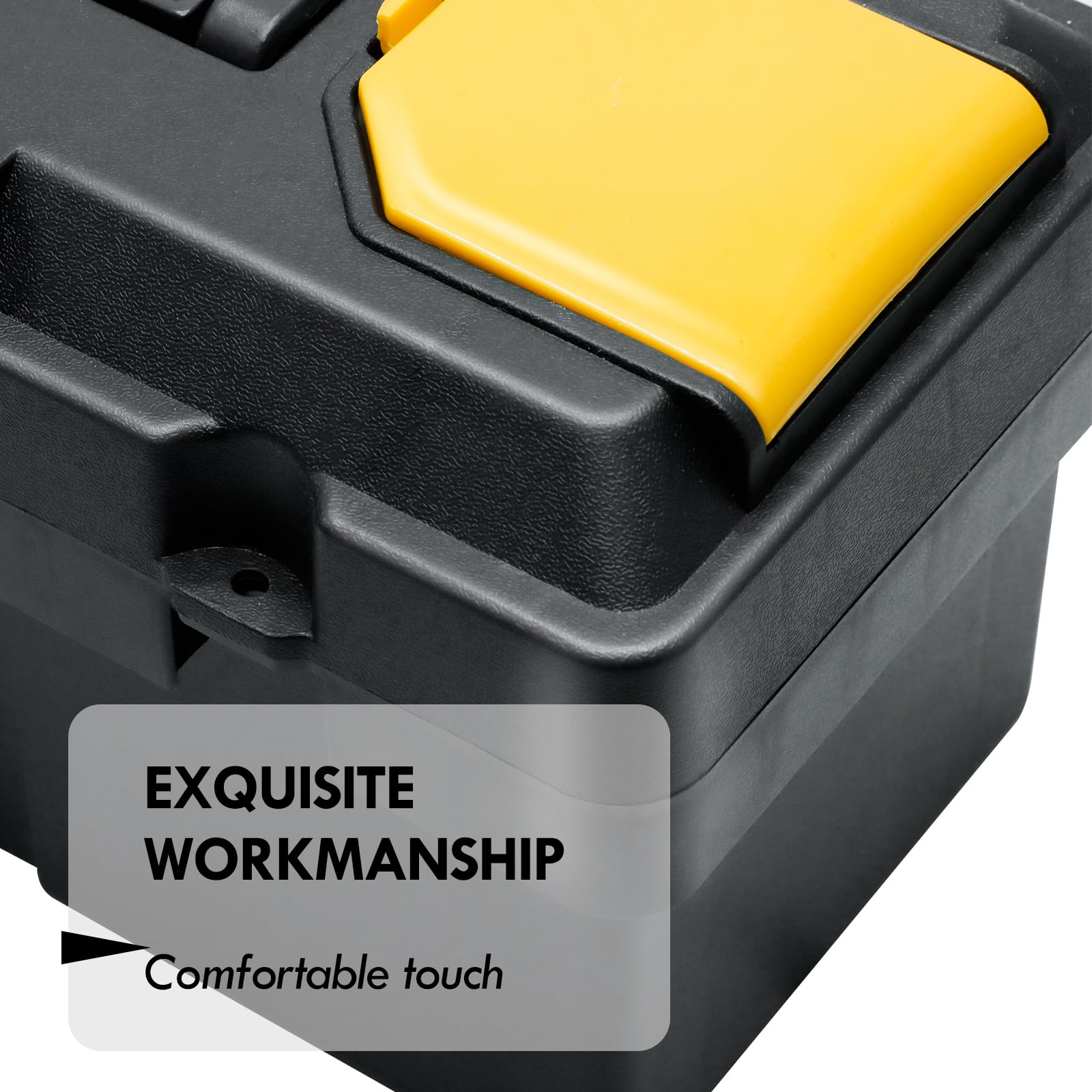 CCLIFE DIY Tools Boîte à Outils Vide 13" Noir Jaune 35 cm