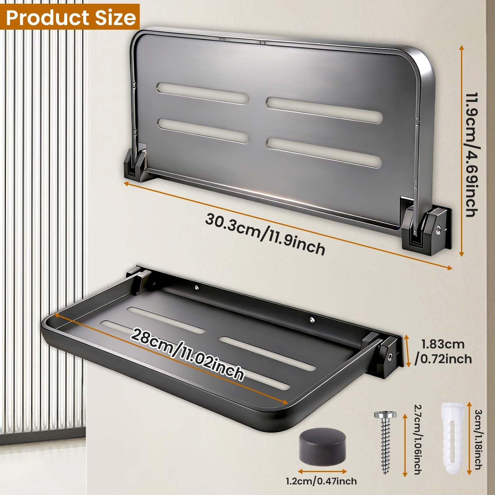 LEONTOOL Étagère murale pliante alu camping-car