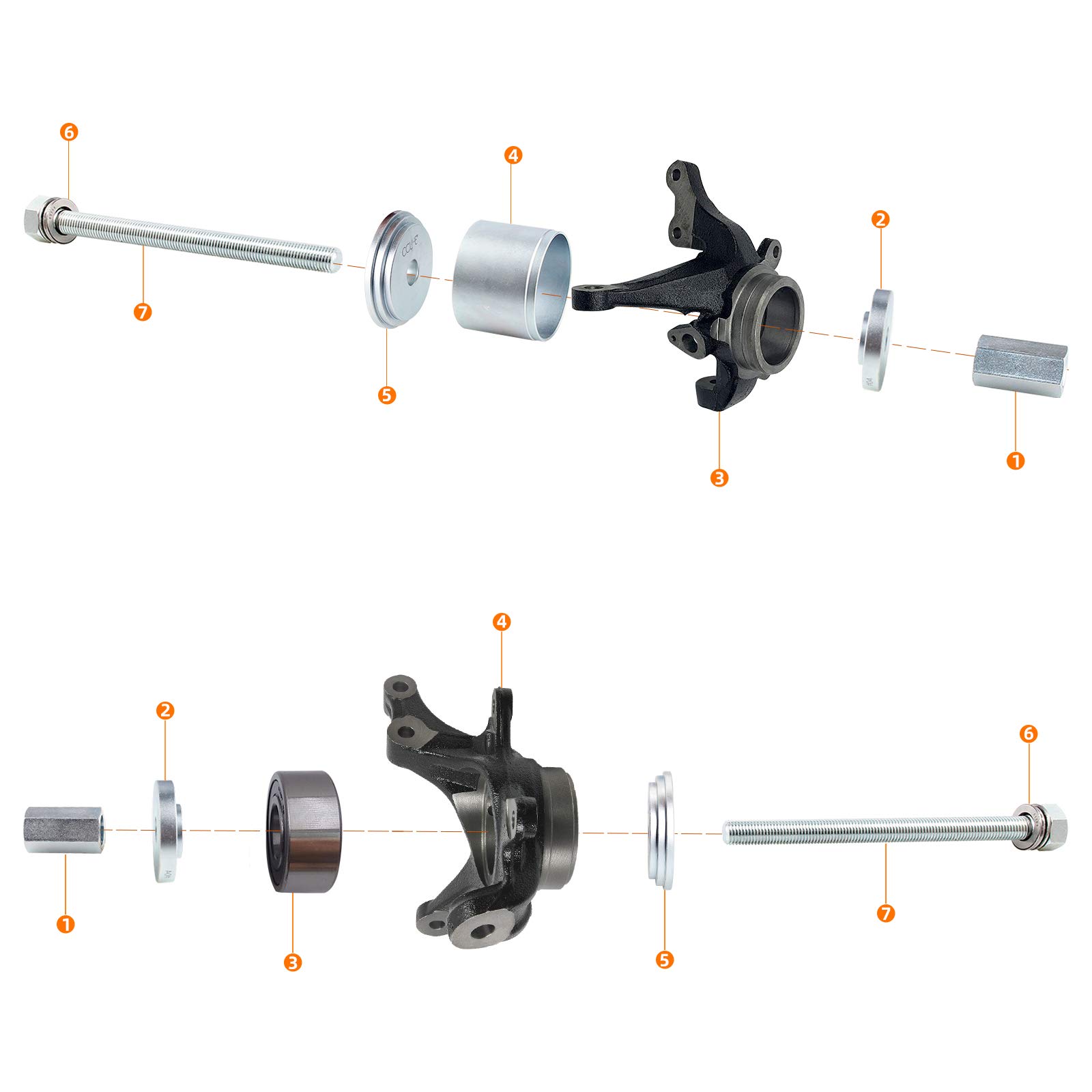 CCLIFE extracteur roulement roue 31 pièces garage