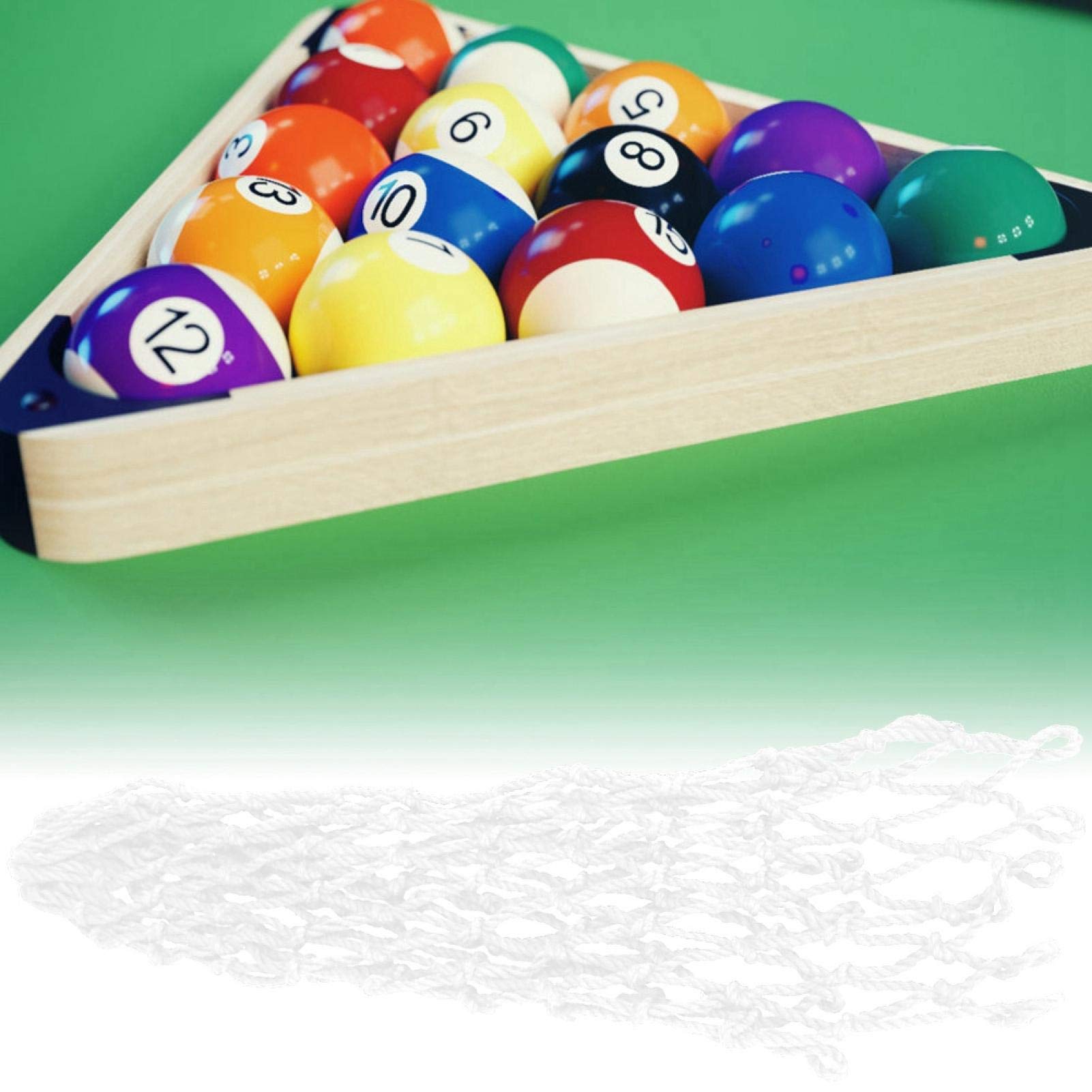 OUKENS Sports et loisirs filet poche billard blanc 6 pièces