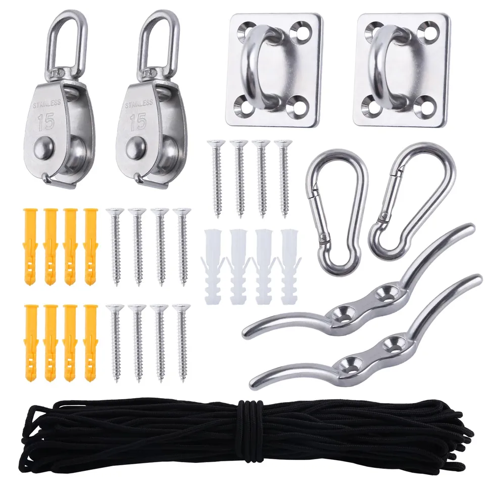 LEONTOOL M15 Kit poulie inox corde nylon levage