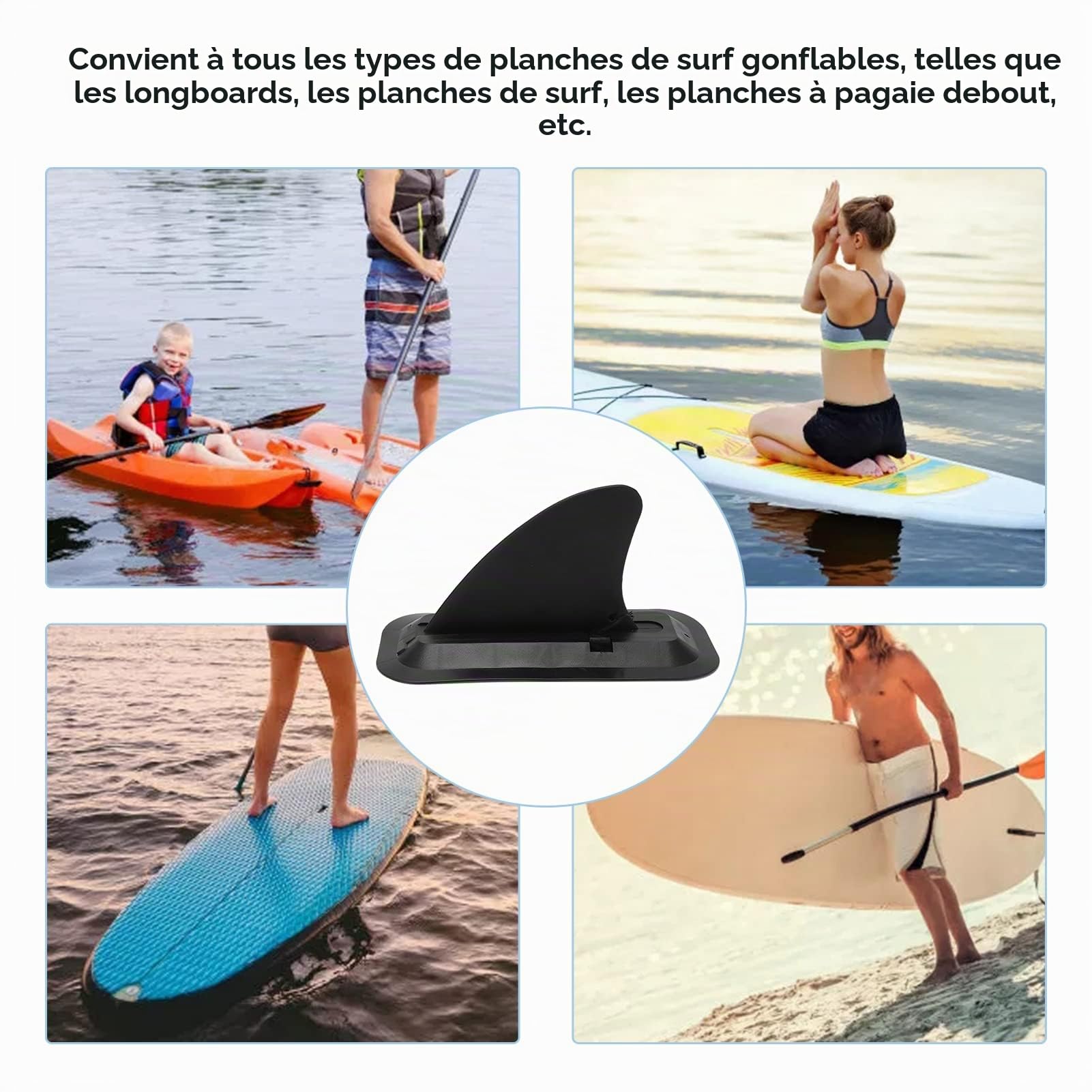OUKENS aileron surf paddle gonflable amovible