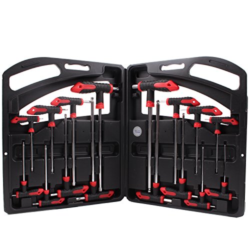 CCLIFE Wrenches Coffret Clés en T Allen Torx 16 pièces