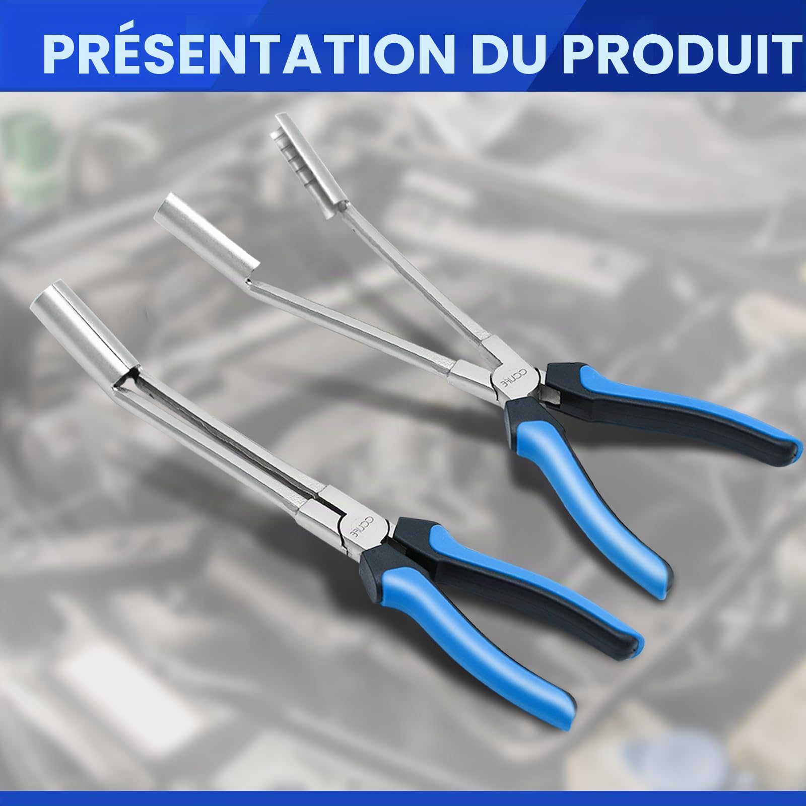 CCLIFE DIY Tools pince bougie 290mm ouverture 90mm