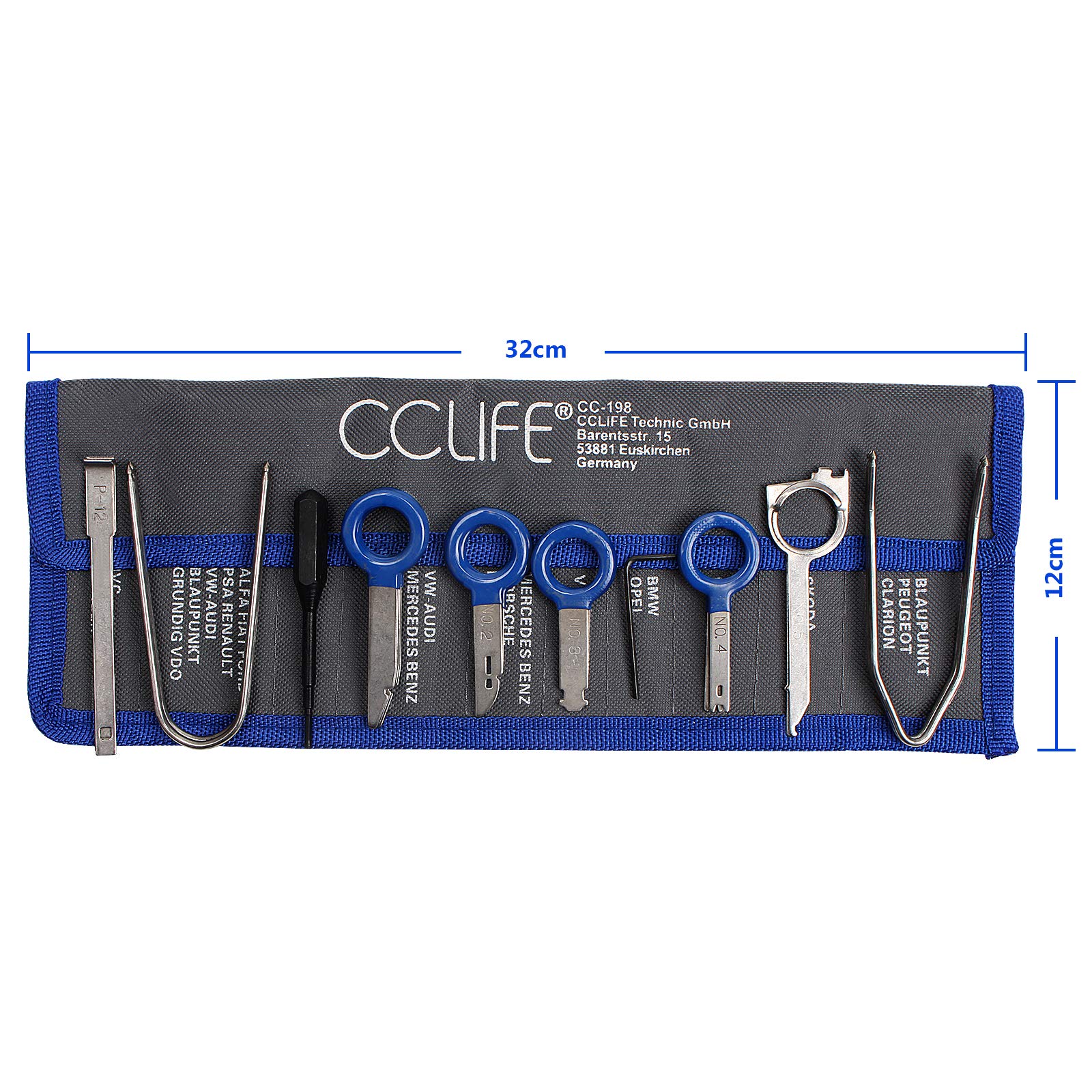 CCLIFE Auto Trim Panel Remover kit autoradio 20 pièces inox