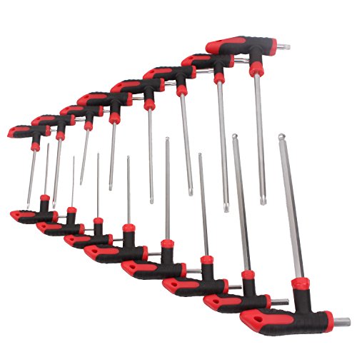 CCLIFE Wrenches Coffret Clés en T Allen Torx 16 pièces