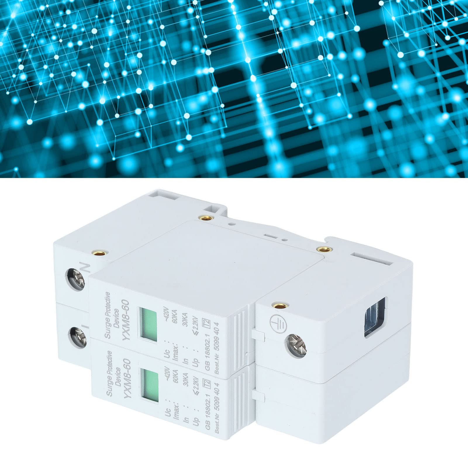 Jadeshay Installation Électrique Parafoudre 2P 60kA YXM8-60