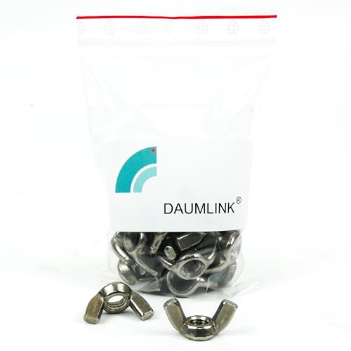DAUMLINK Écrous Écrou papillon M8 inox 25 pièces sans outil