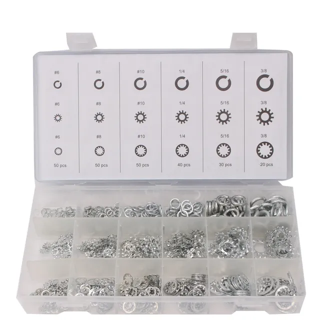 CCLIFE DIY Tools coffret rondelles dentées 720 pcs 3-10 mm mixte