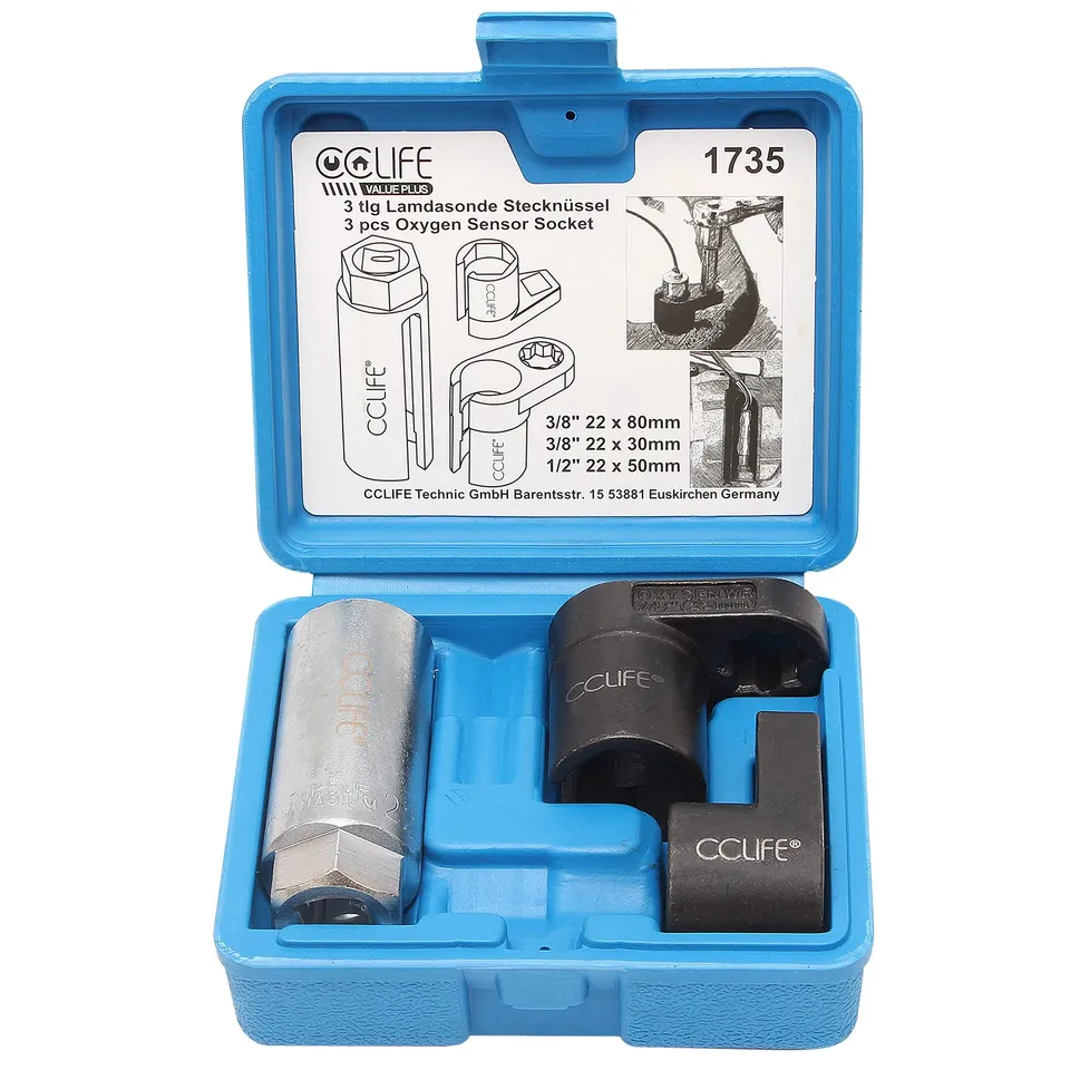 CCLIFE Socket Bit Sets douille sonde lambda 22mm 3 pièces
