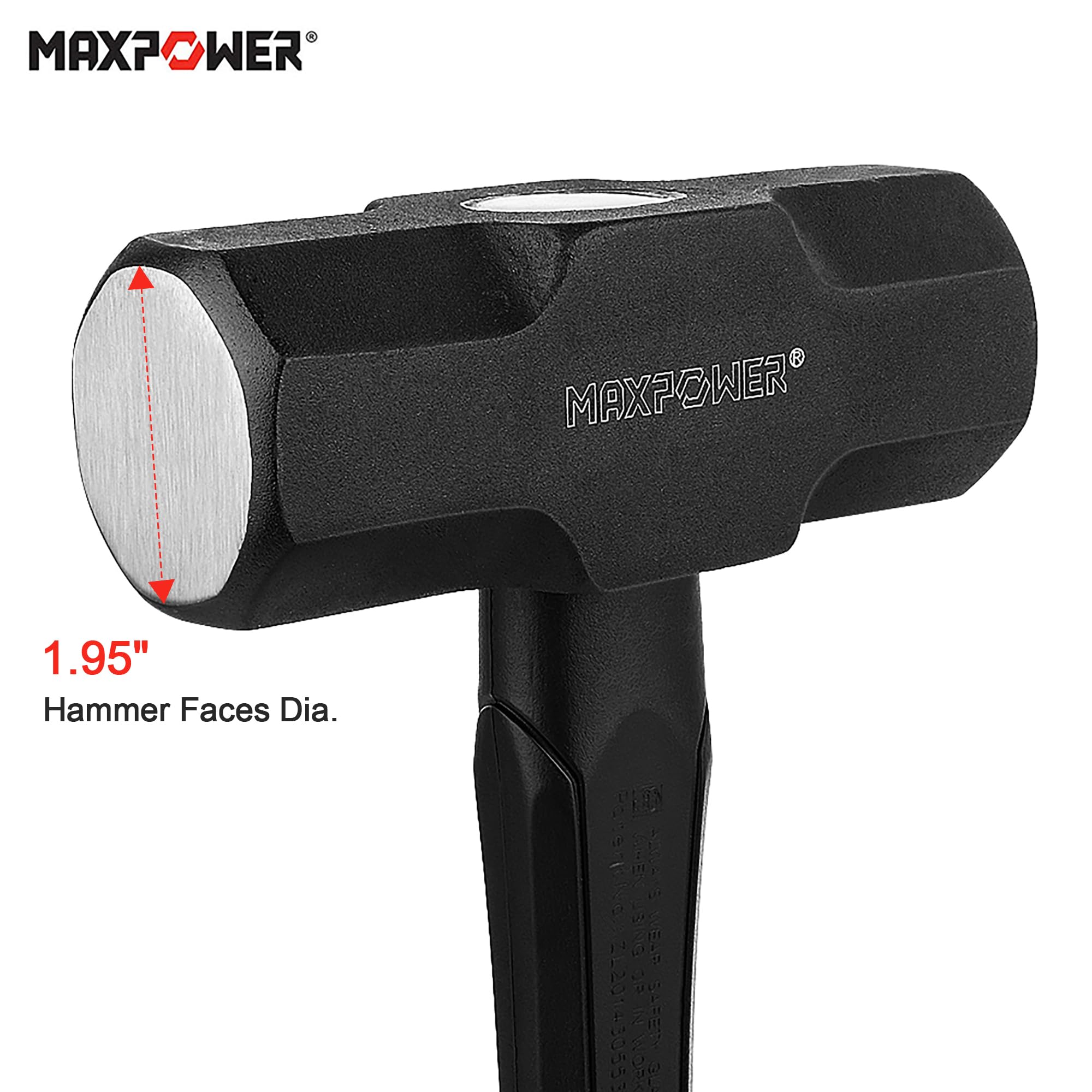 MaxPower Outils de frappe massette 1,8 kg fibre de verre 310 mm