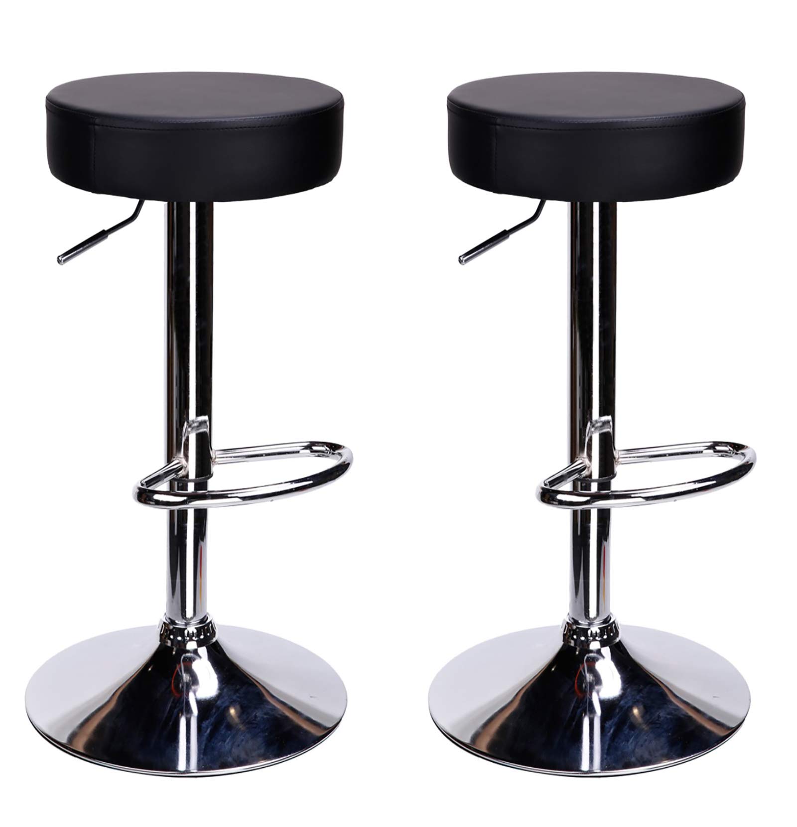 CCLIFE DIY Tools Tabouret Bar Noir Pivotant Lot 2 Simili