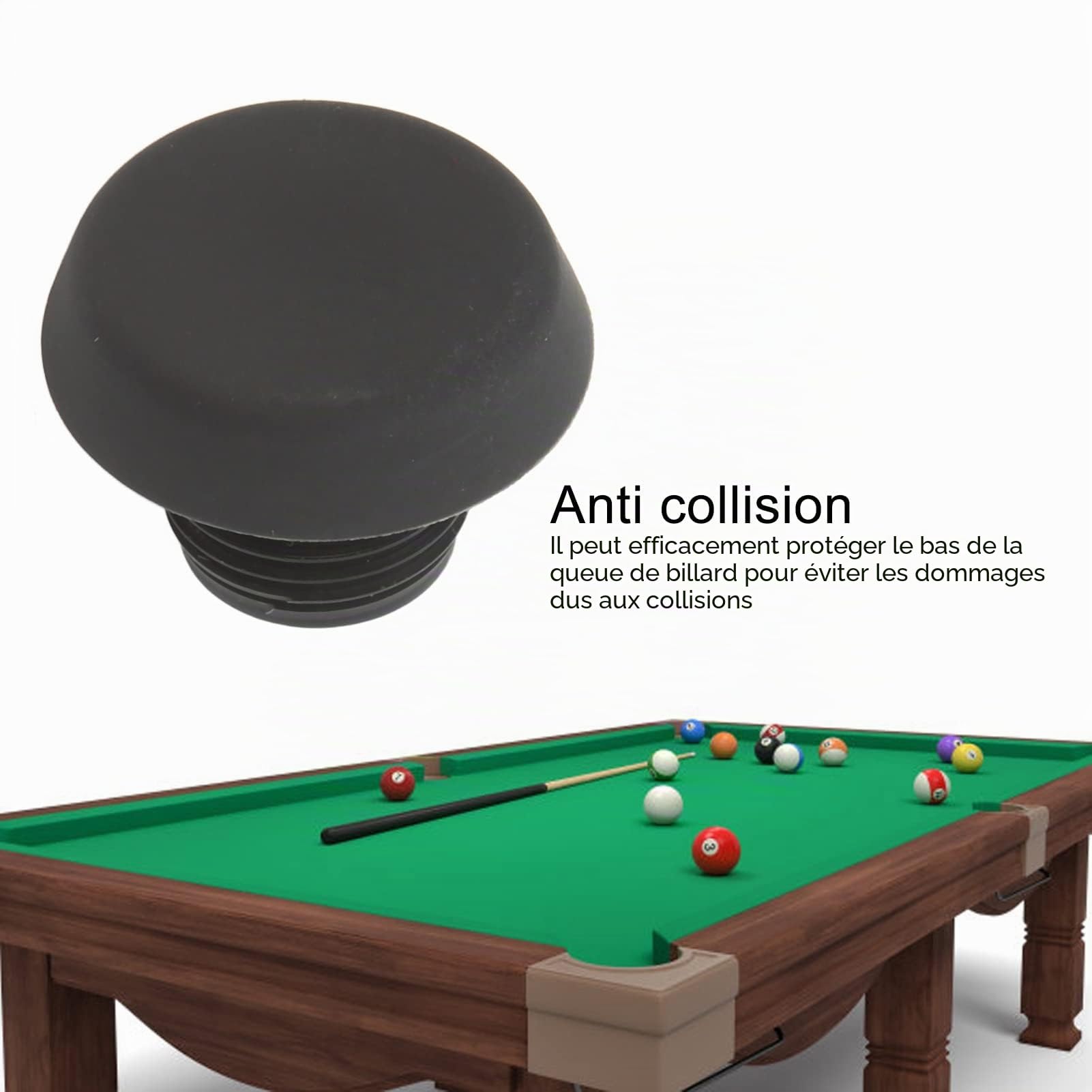 OUKENS Bouchon queue billard 16 mm caoutchouc pare-chocs