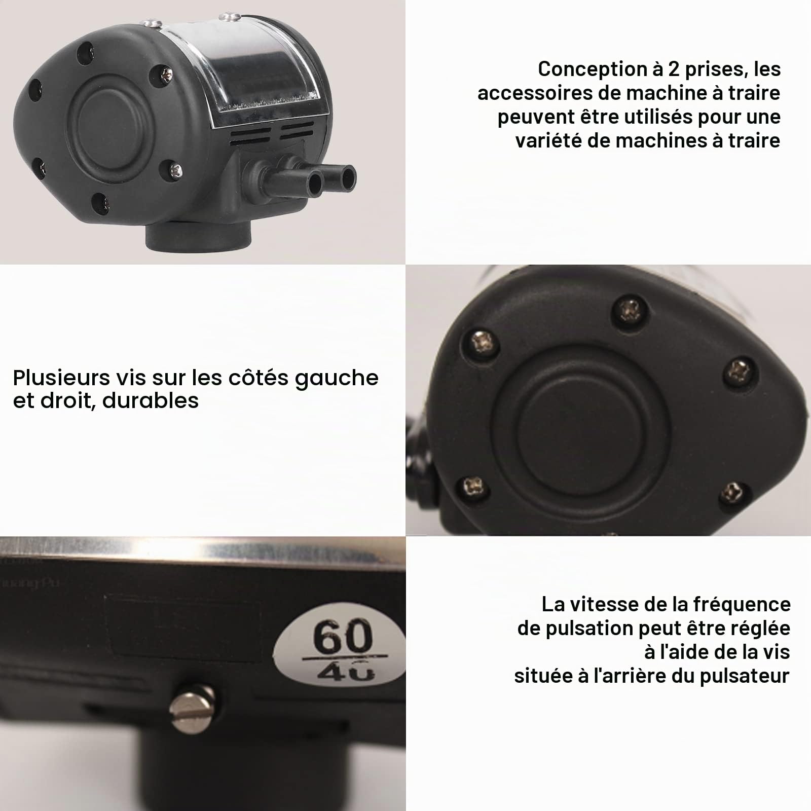OUKENS Pulsateur machine à traire 2 sorties plastique