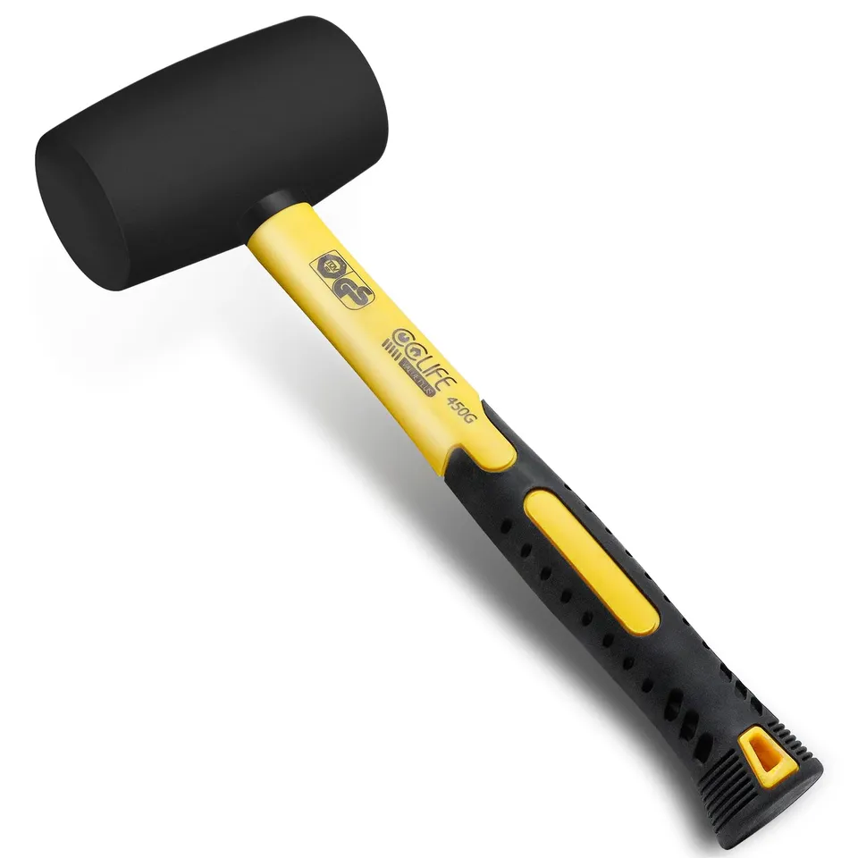 CCLIFE DIY Tools maillet caoutchouc 450g noir carrelage