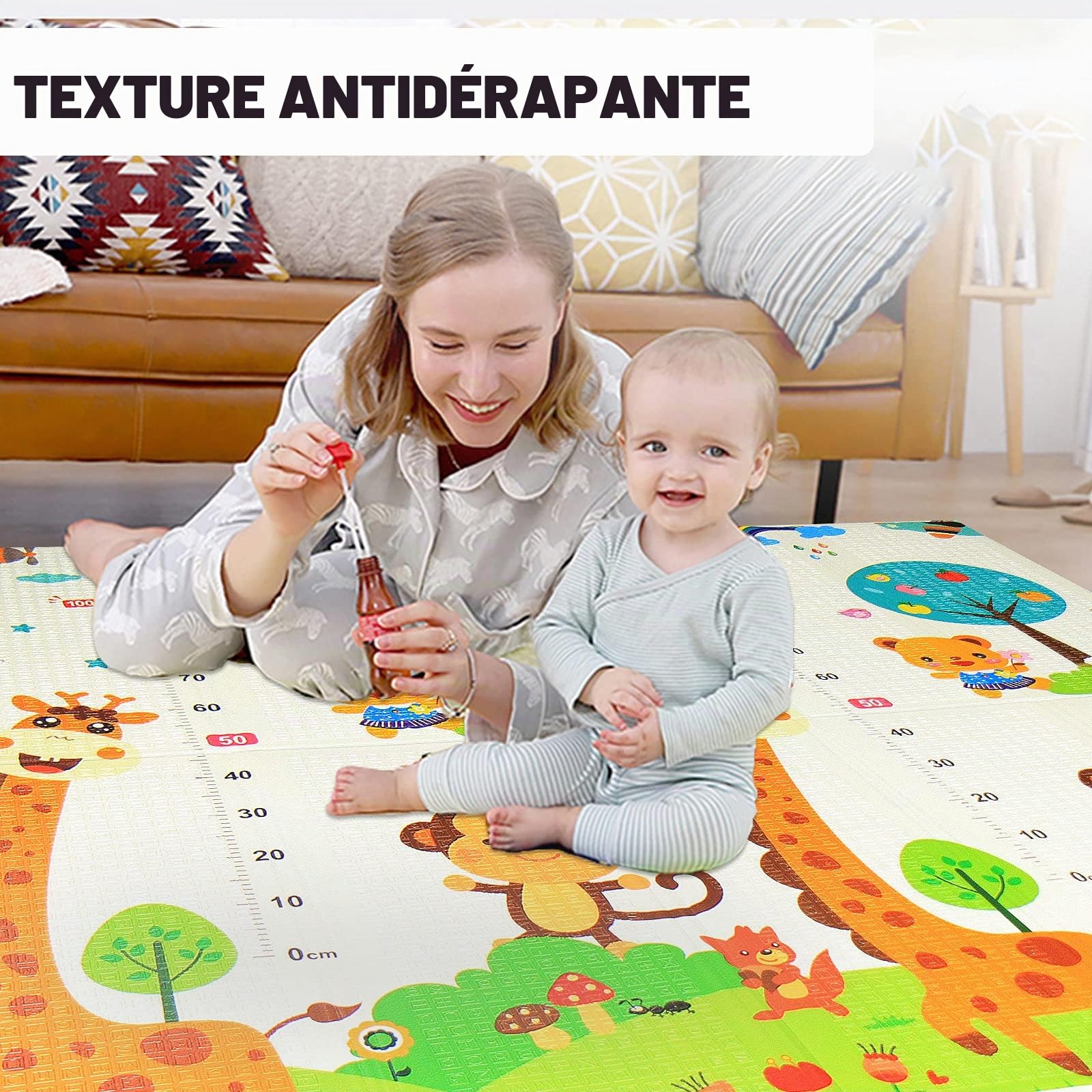 CCLIFE Baby & Kids tapis jeux 196x175 chiffres girafes