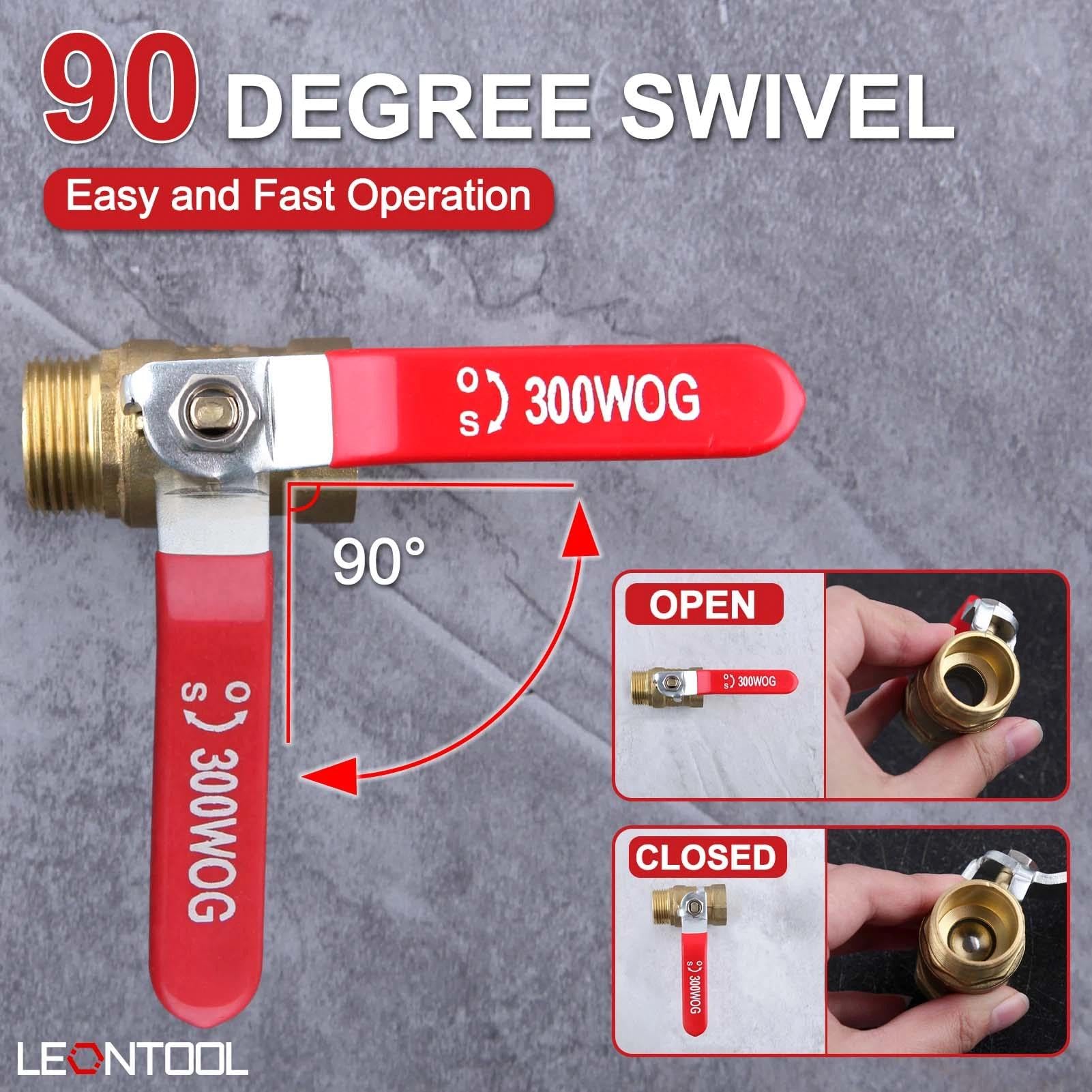 LEONTOOL G3/4 Vanne à bille laiton mâle femelle