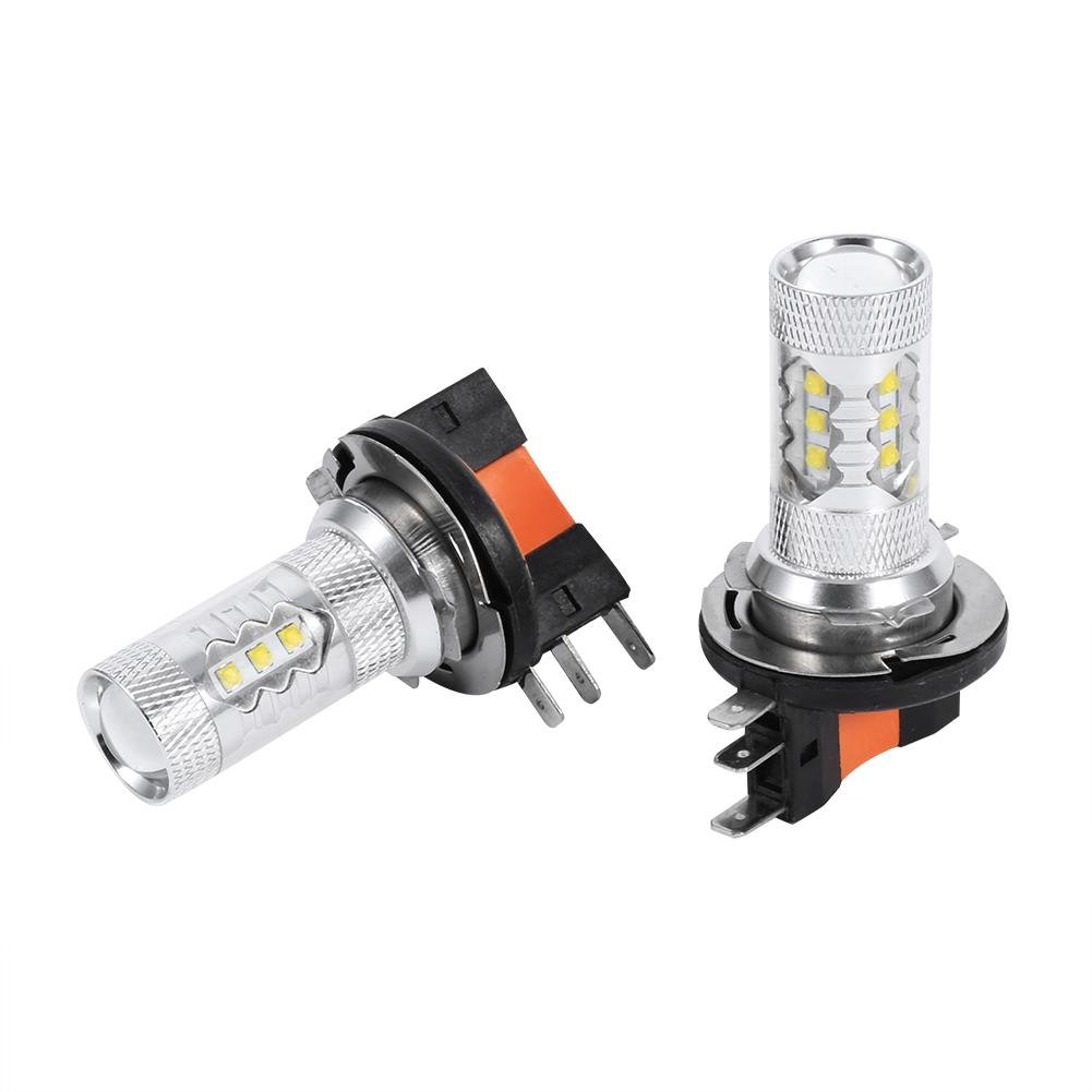 OUKENS H15 Ampoule LED 80W blanc lot de 2