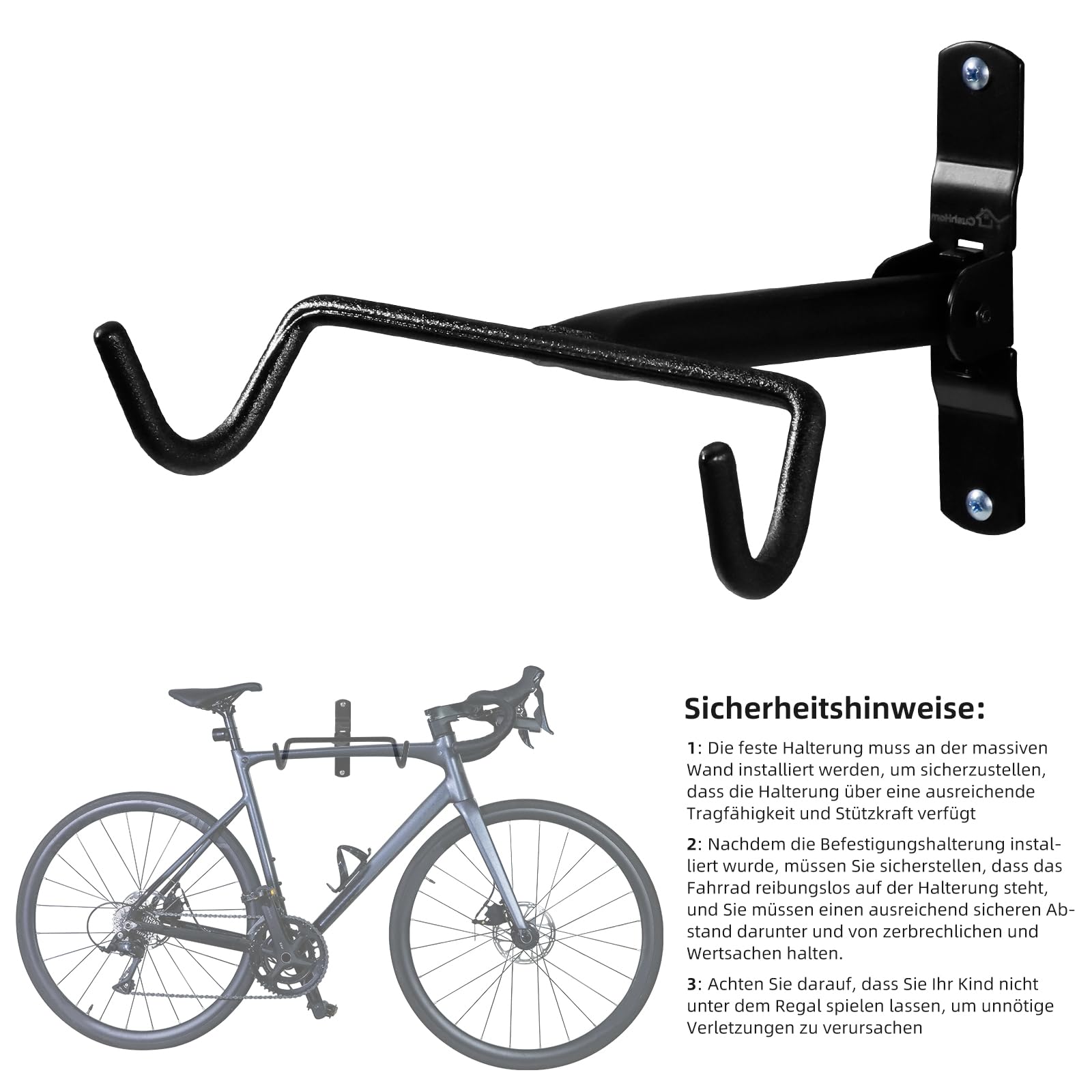CCLIFE DIY Tools Support vélo mural pliable 35 kg