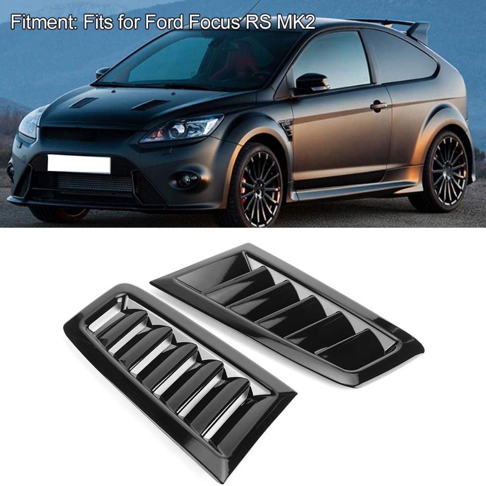 OUKENS Modification Évent Capot Focus RS MK2 Noir Brillant Paire