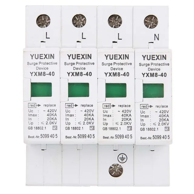 Jadeshay Installation Électrique Parafoudre 4P 40kA Rail DIN