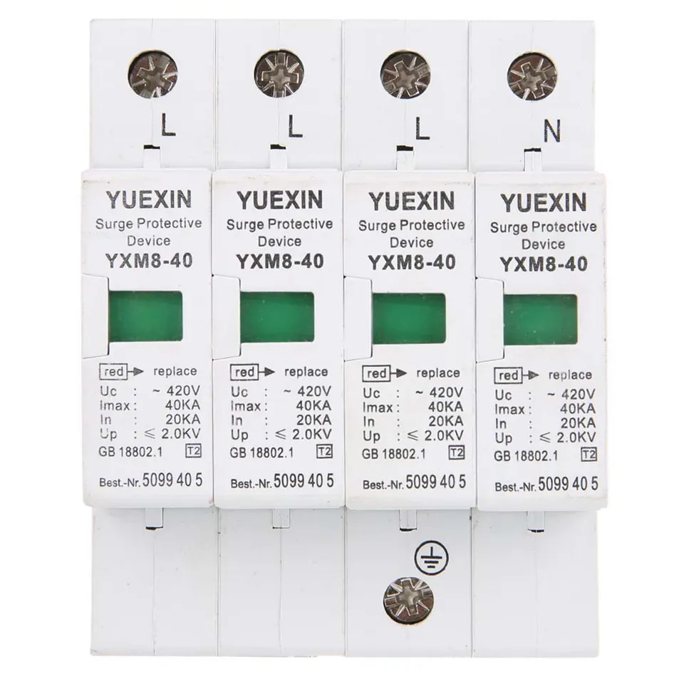 Jadeshay Installation Électrique Parafoudre 4P 40kA Rail DIN