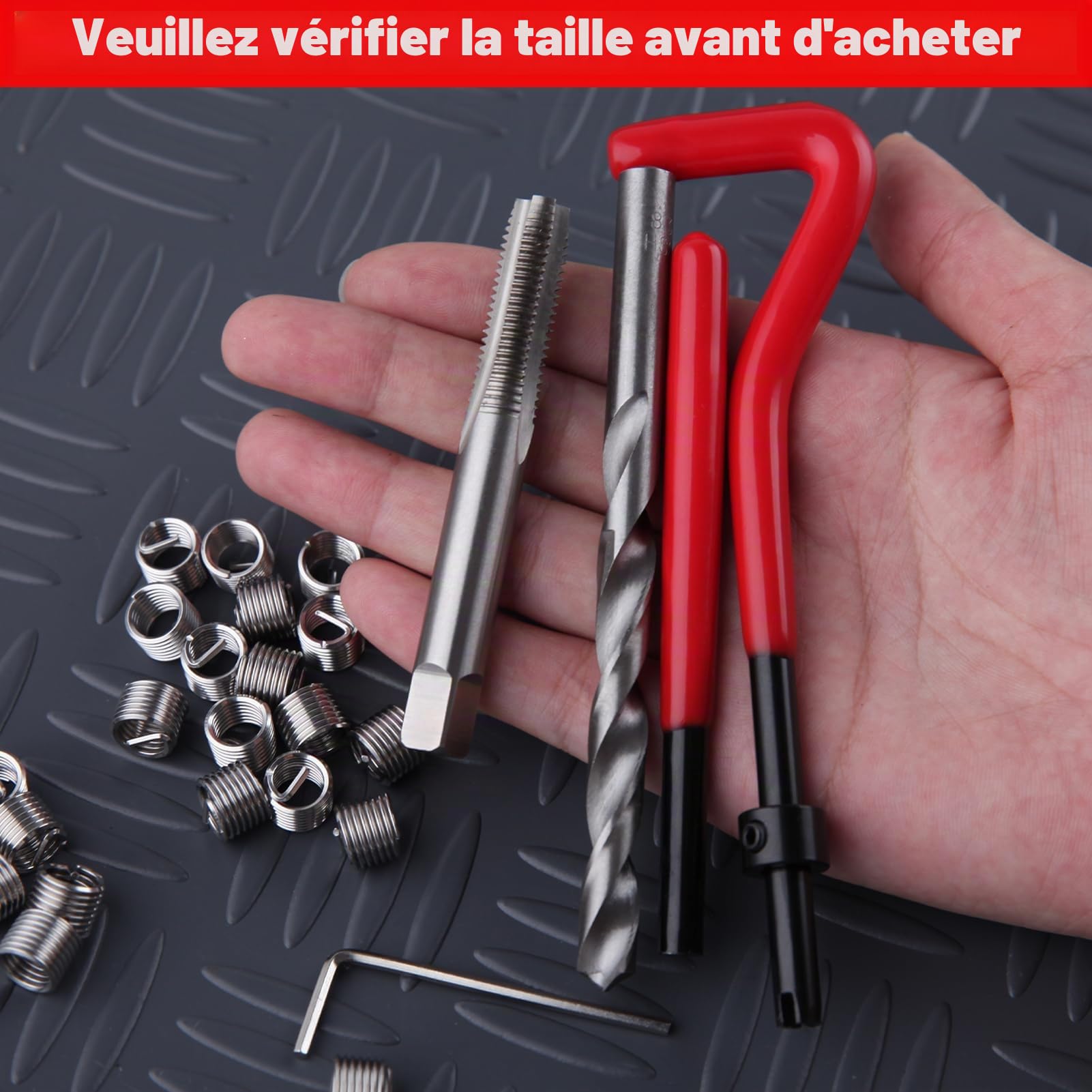 LEONTOOL Kits de Réparation Filetés M8x1.25 30 pièces