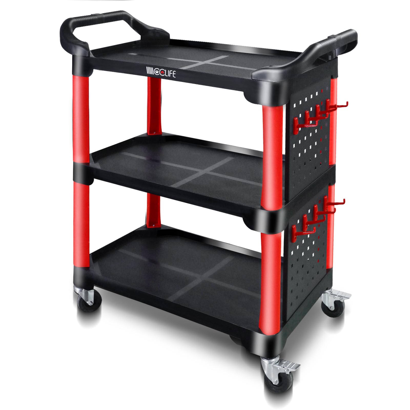 CCLIFE DIY Tools chariot atelier 3 niveaux servante avec compartiments 150 kg