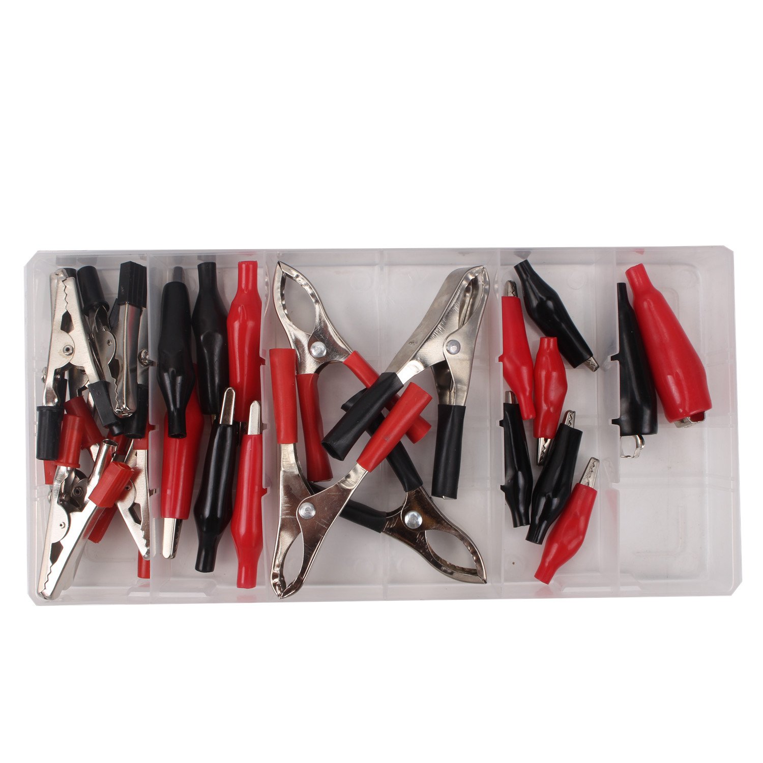 CCLIFE Electronic Tools coffret 28 pinces crocodile zingué