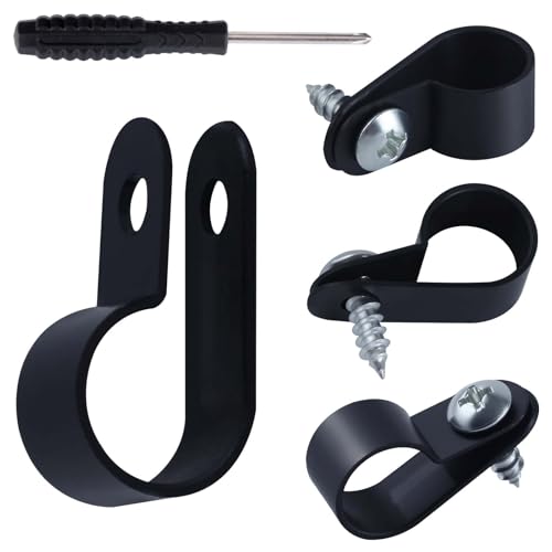 LEONTOOL Vis Écrous Clips Câble Nylon Type R 13 mm Lot 100 + Vis