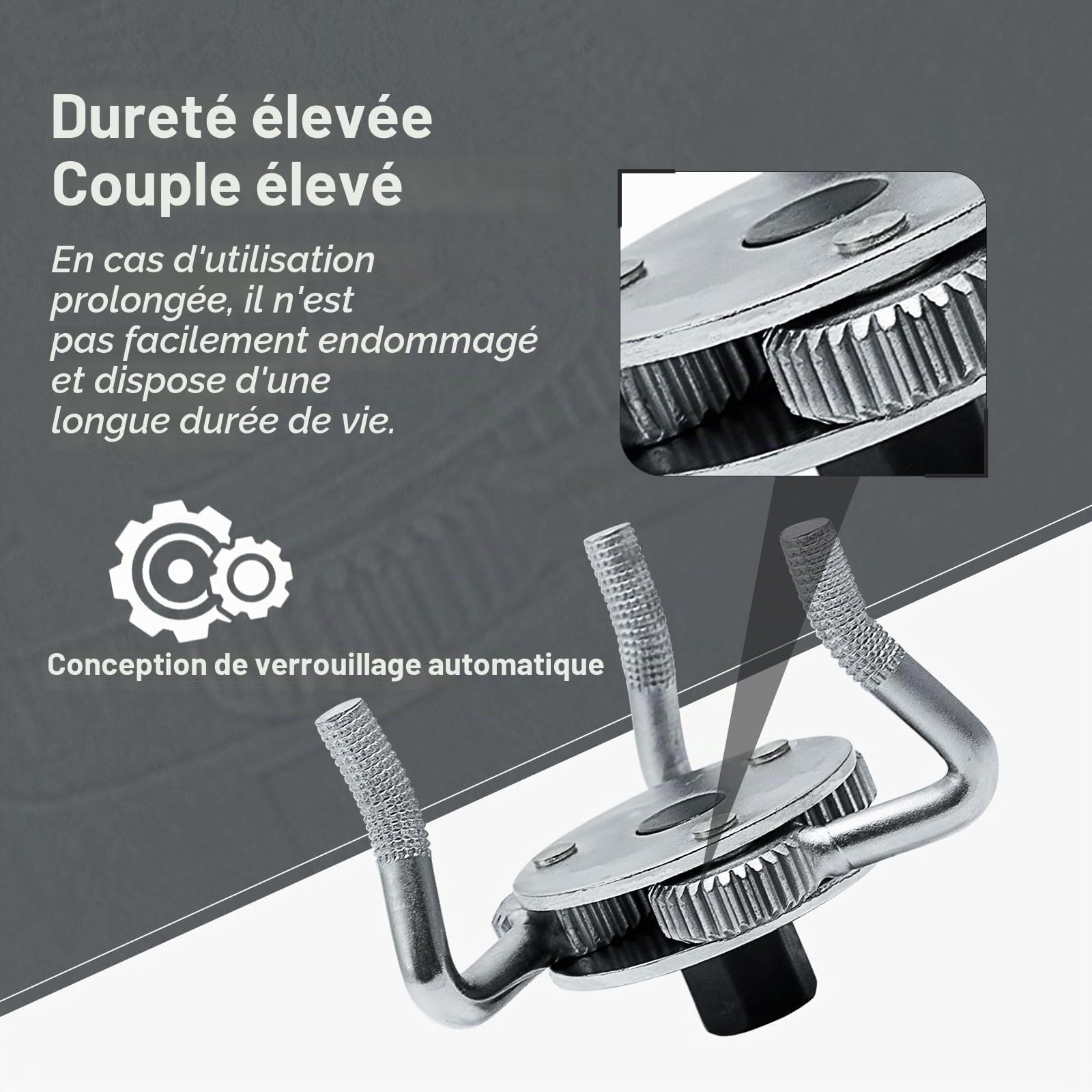CCLIFE Oil Tools Clé filtre à huile 3 bras 43-102 mm