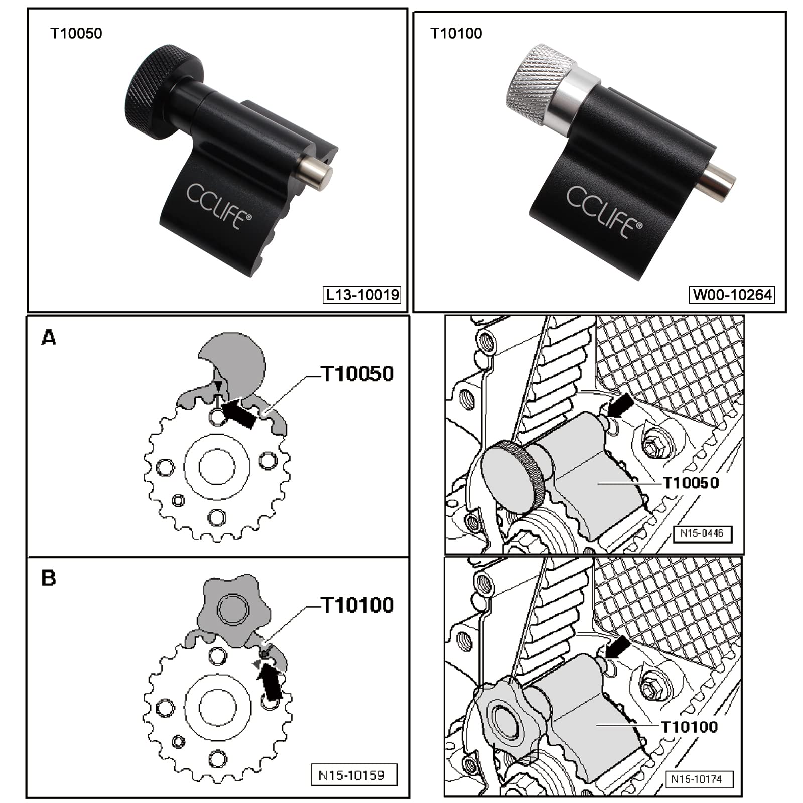 CCLIFE Timing Tools kit calage distribution VAG 1.2-2.0 TDI