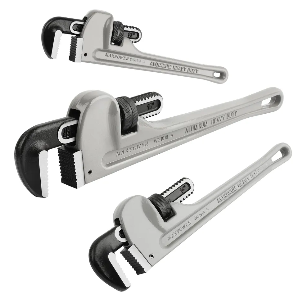 MaxPower Outils de plomberie clés tuyau alu 10-14-18 pouces lot