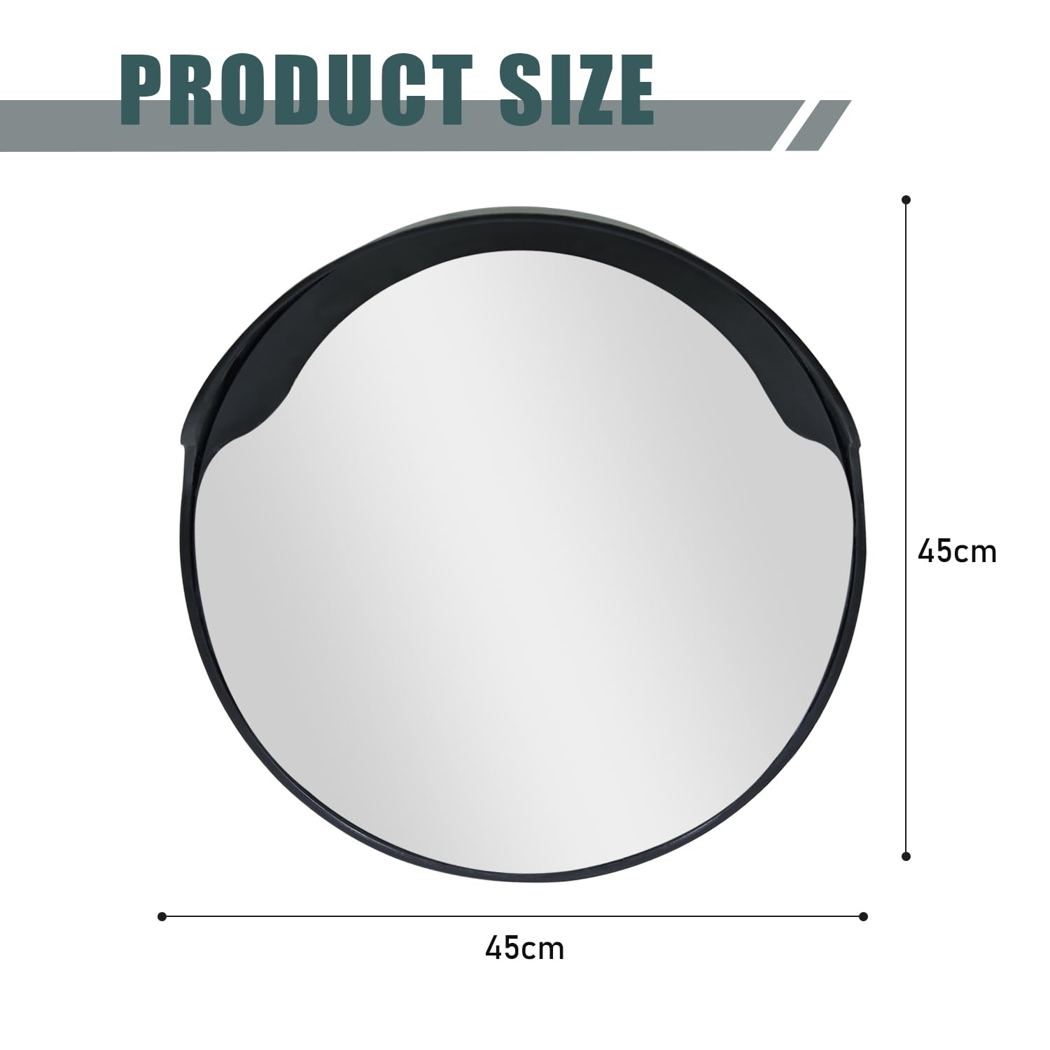 CCLIFE Miroir convexe circulation 45 cm grand angle garage