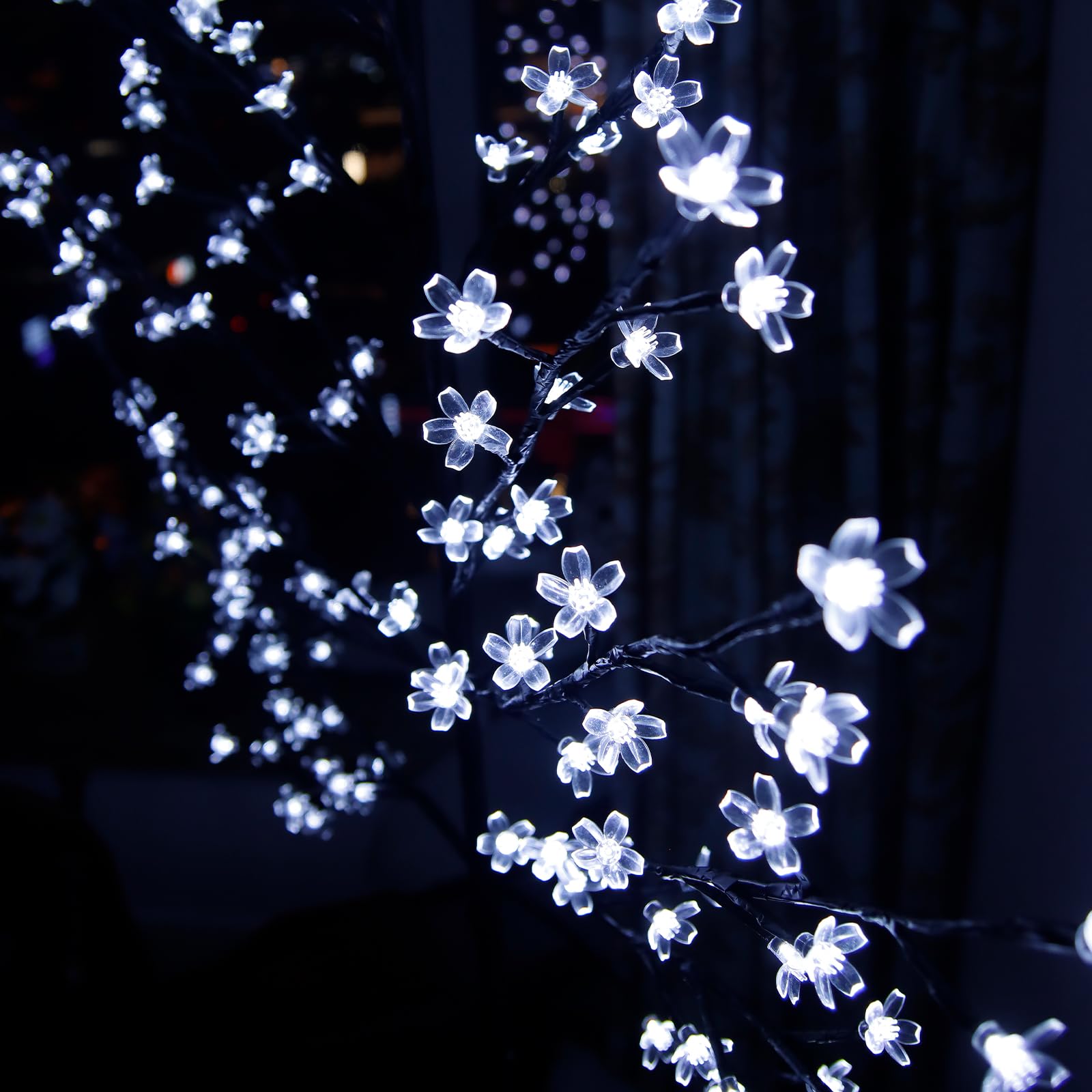 CCLIFE Arbre Cerisier LED 150 cm 150 LED blanc froid
