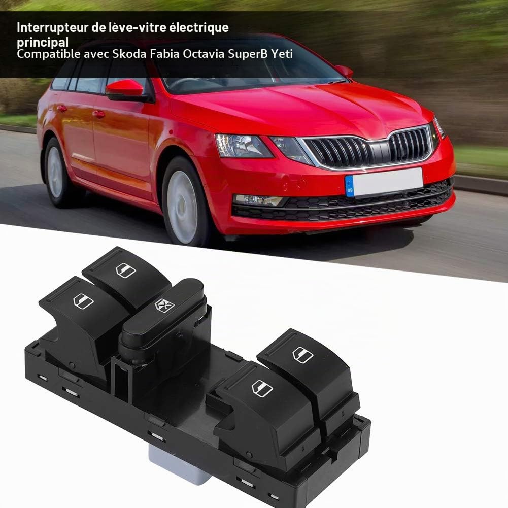 OUKENS 1Z0 959 858B interrupteur lève-vitre principal Skoda