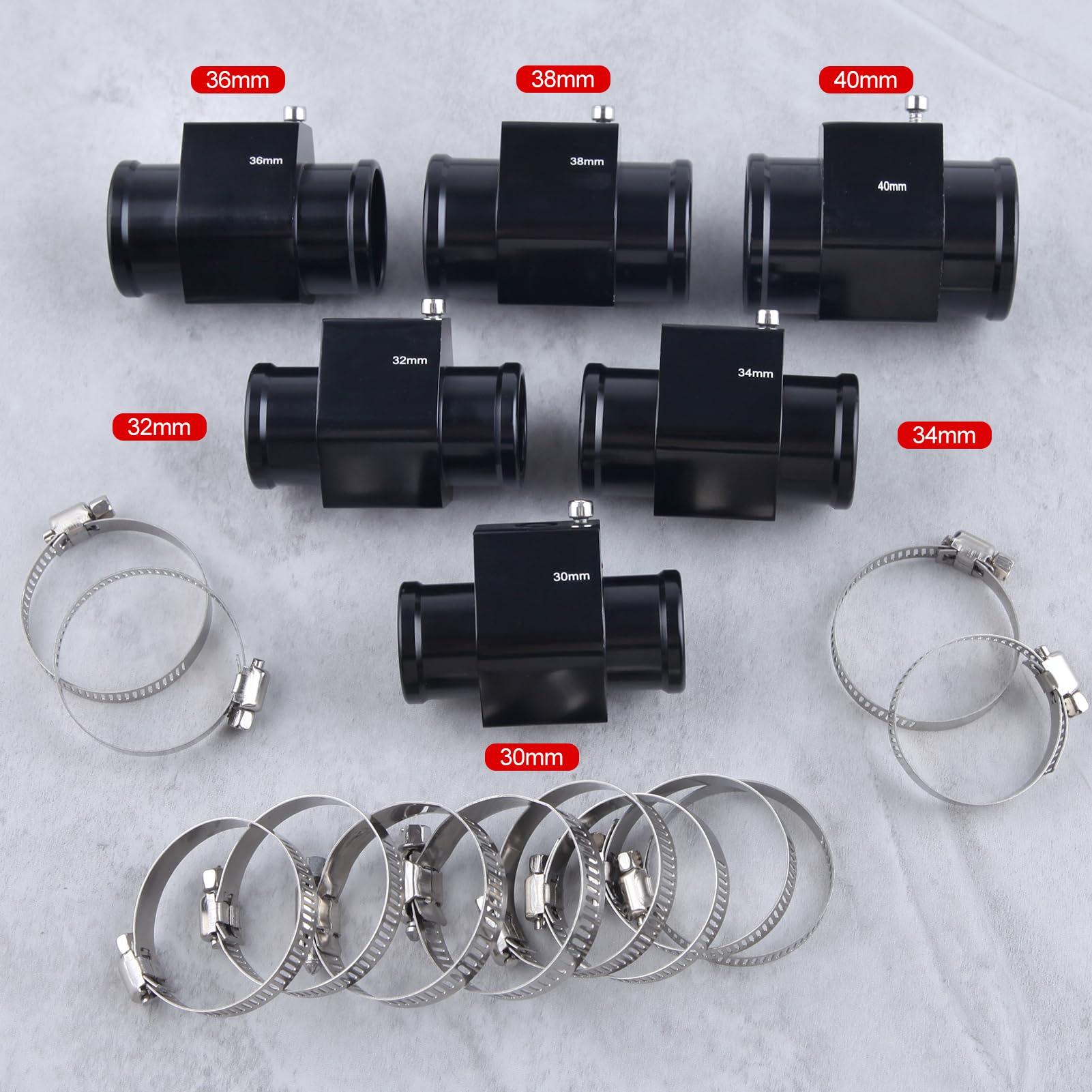LEONTOOL Adaptateur durite 38 mm sonde température eau + colliers