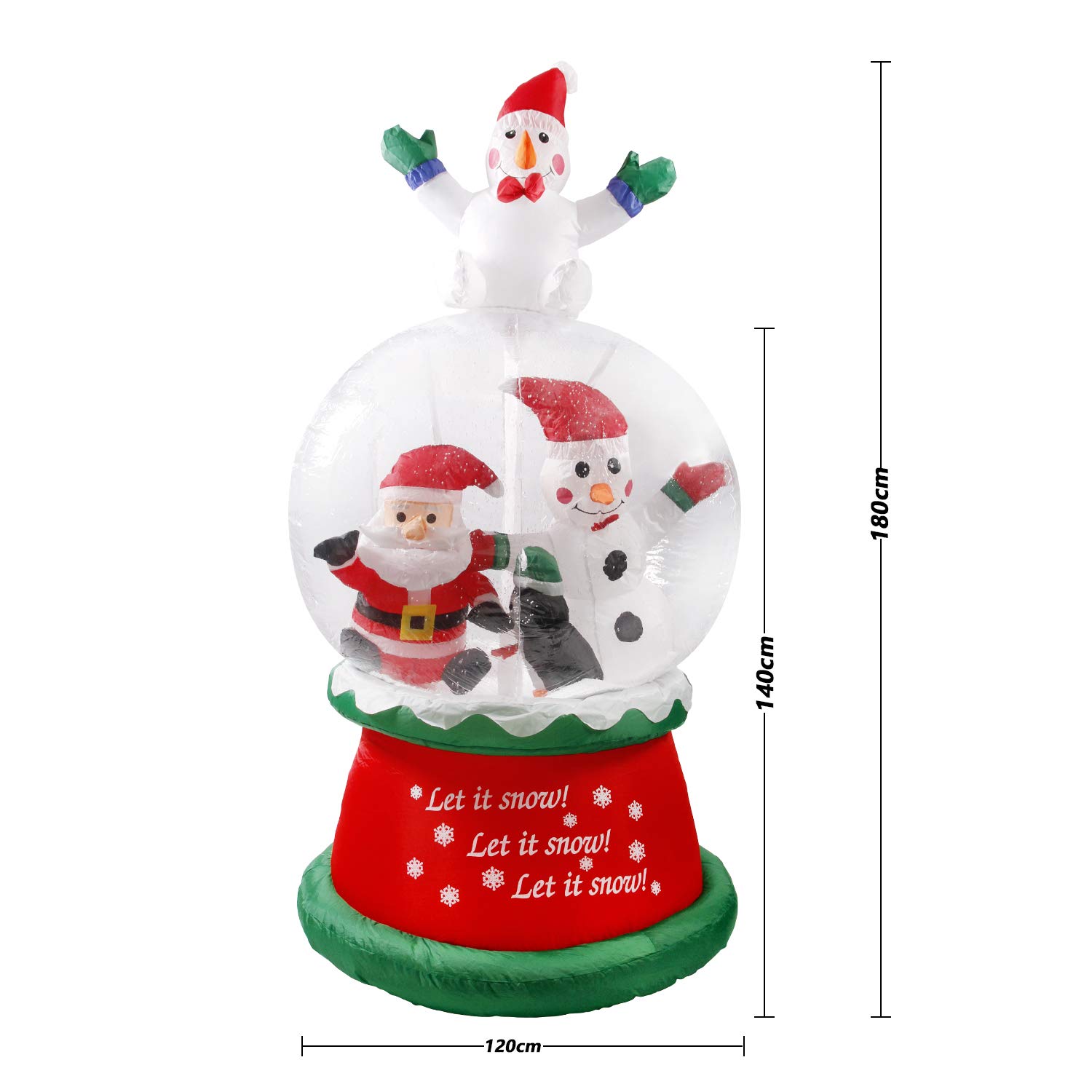 CCLIFE DIY Tools Bonhomme Neige Gonflable LED Boule