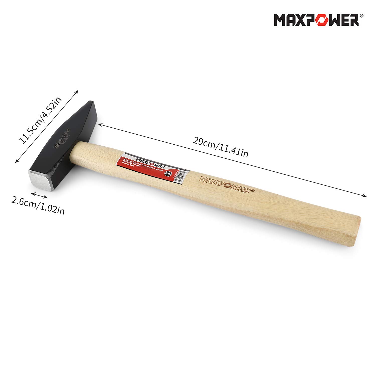 MaxPower Outils de frappe marteau charpentier 500g bois