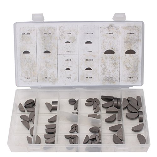 CCLIFE DIY Tools Coffret Cales Ressort 60 Pièces Demi-Lune