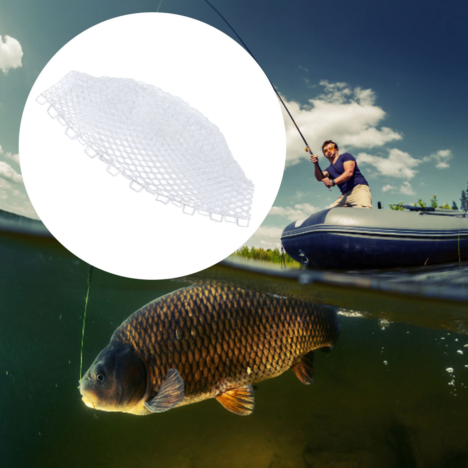 OUKENS Sports filet pêche 45x40cm caoutchouc remplacement